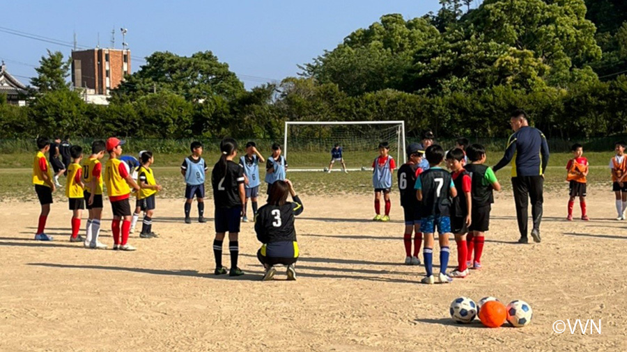 小値賀町でのサッカー教室