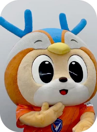 あごに手をあて考え事をするヴィヴィくん