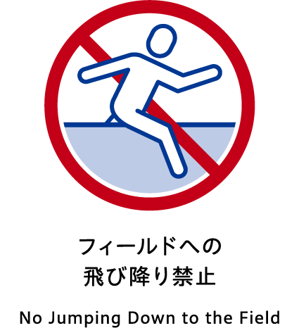 フィールドへの飛び降り禁止、No Jumping Down to the Field