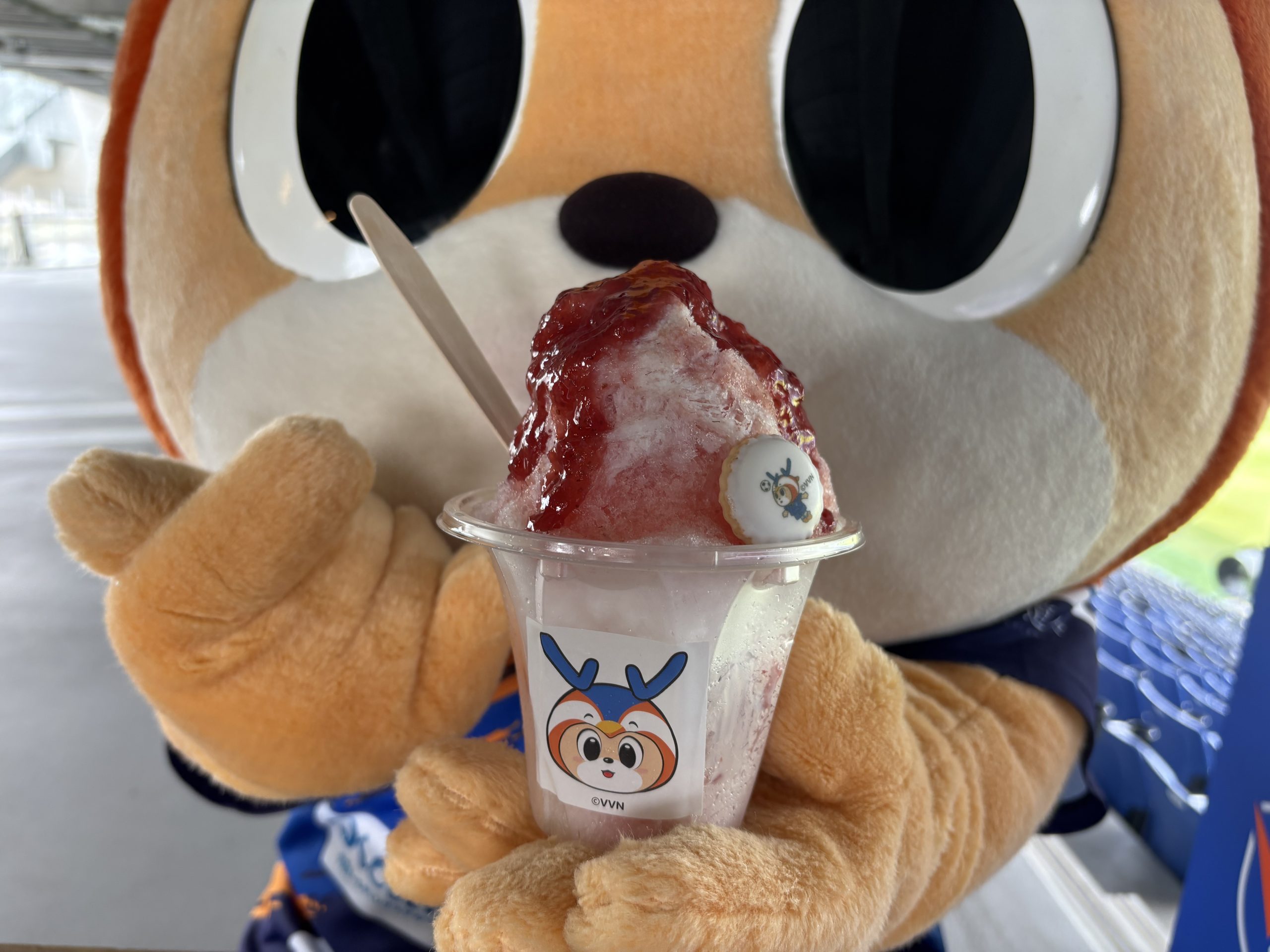 ひんやりふわふわっ いちごのおやまかき氷